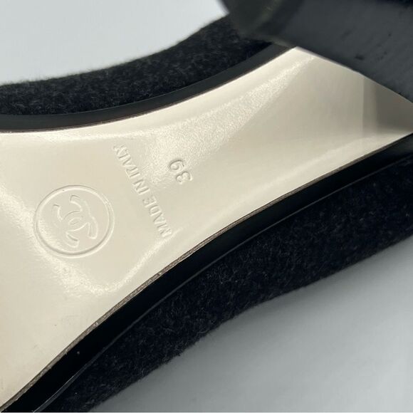 Chanel Vintage Wool Pumps Sz 39 - Picture 10 of 12